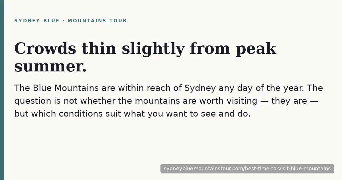 Blue Mountains NSW — best time to visit guide
